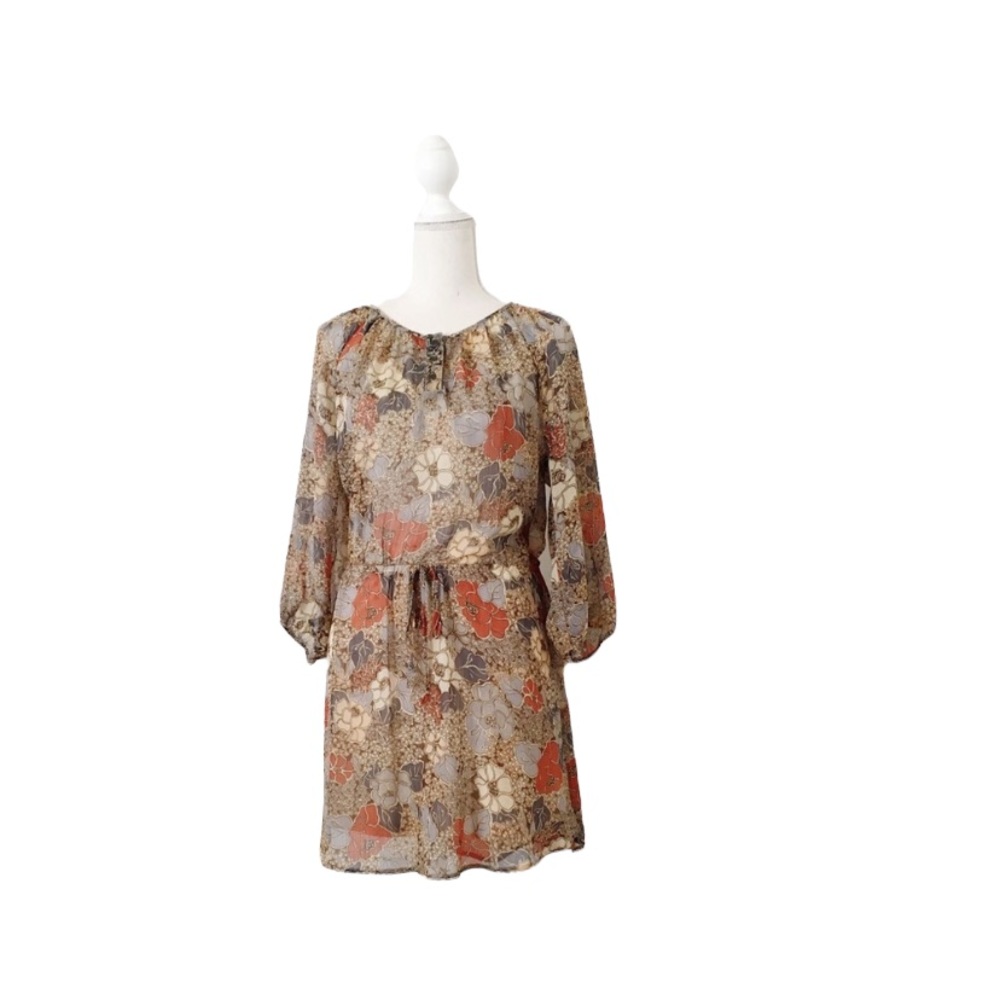 Mimi Chica Tan Multi Color Dress Size Medium